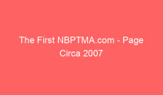 The First NBPTMA.com – Page Circa 2007